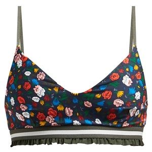 Upside Ruffle Floral Bra